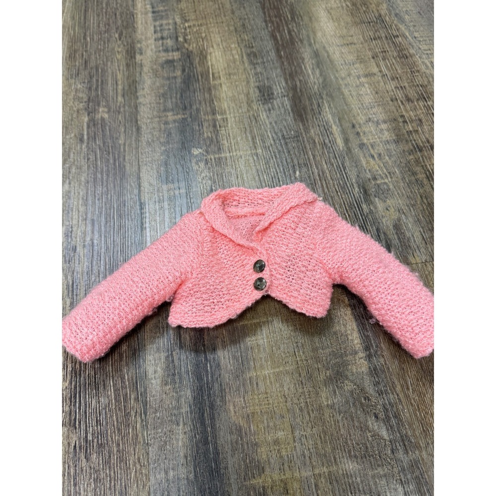 Our Generation Pink Knit Doll Cardigan Cropped Shrug with Buttons for Fashion